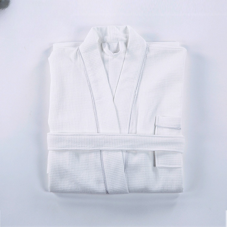 Luxury 100% Pure Cotton Small Waffle Hotel Bathrobe