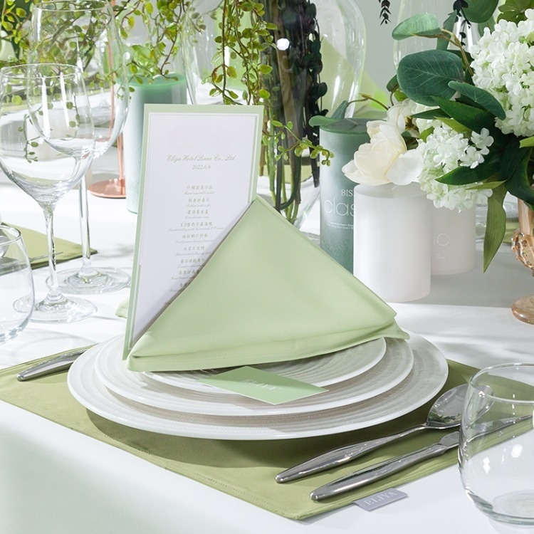 Hotel Banquet Decoration Chair Cover Mat Linen Table Runner Table Cloth