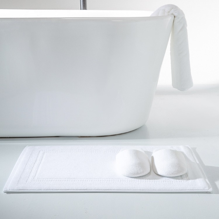 Customized Jacquard Logo Hospitality Bath Mats With High Quality