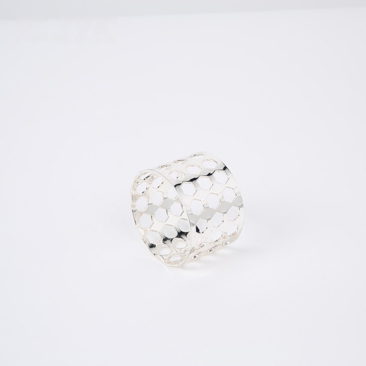 Hotel Party Decoration Alloy Beaded Napkin Ring Wedding Celebration