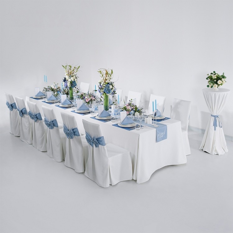 Wholesale Hotel Banquet Chair Cover Mat Linen Table Runner Table Cloth