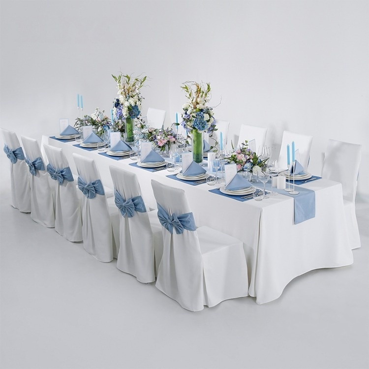Wholesale Hotel Banquet Chair Cover Mat Linen Table Runner Table Cloth