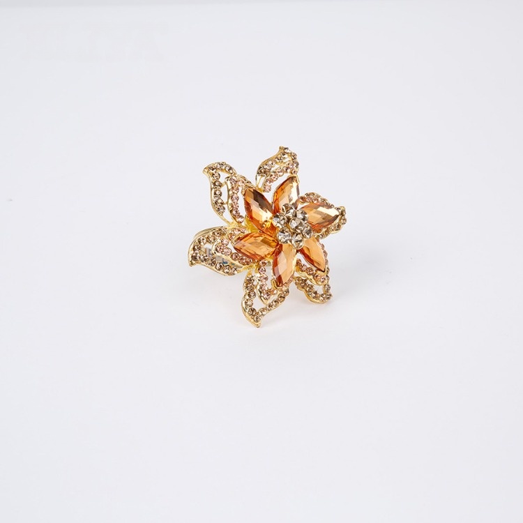 Gold Rhinestone Napkin Rings Faux Diamond Napkin Rings