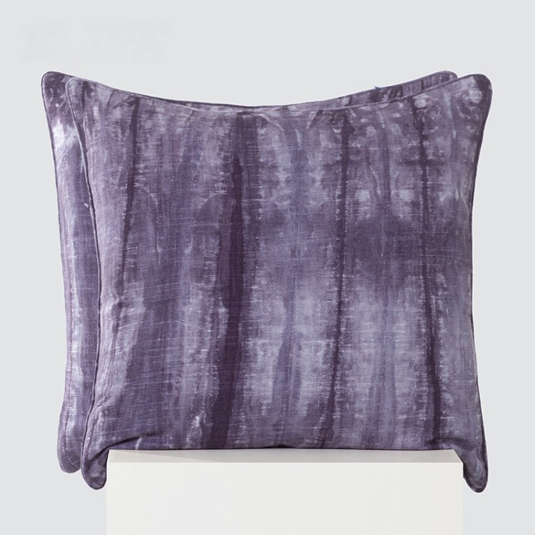 hot sale wholesale customized purple printing cushion cover for bed and sofa