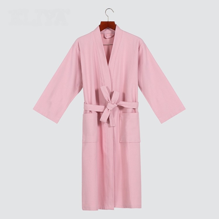 wholesale plain bathrobe pink waffle bathrobe couple pajamas men's nightwear hotel spa robe