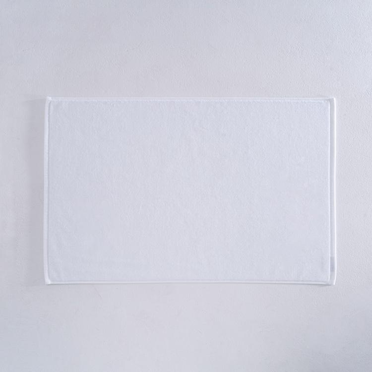 32s Bath Mats High End Pure Cotton White 50 80cm Plain Weave
