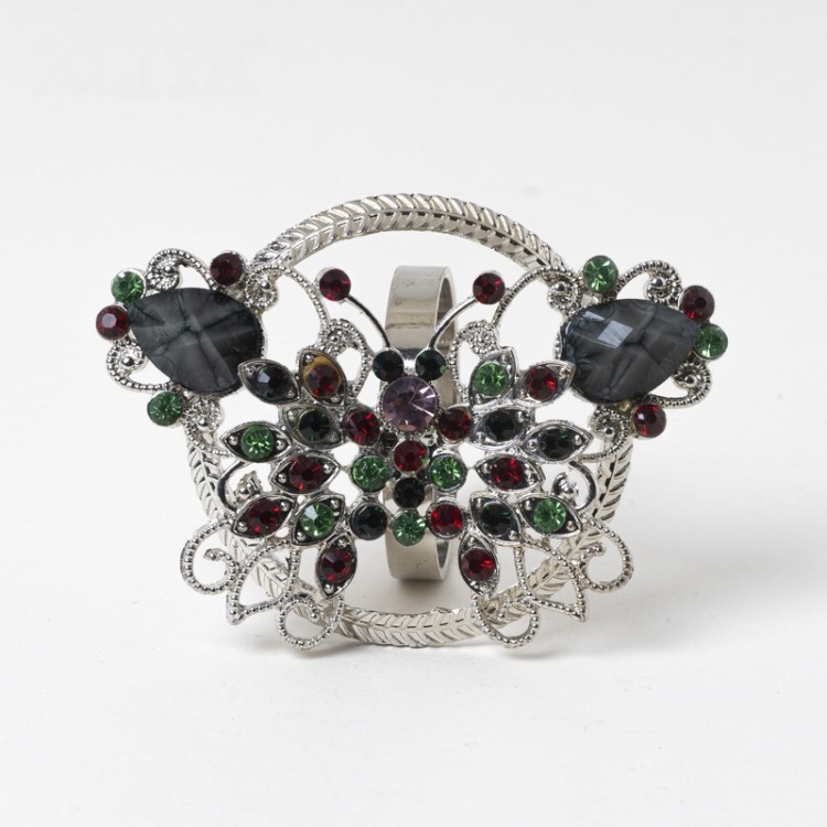 Shattered Crystal Peacock Napkin Ring
