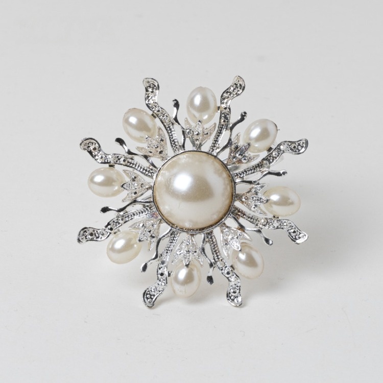 Pearl Sunflower Elegant Napkin Rings