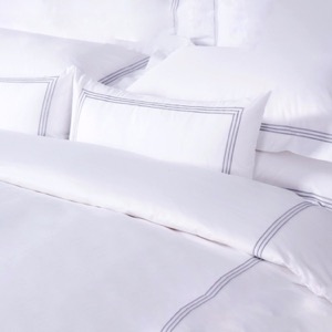 High Quality 100% Cotton White Runner Quilt Cover Bedding Sheets Hotel Bed Set