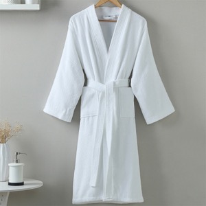 Hilton Cozy Unisex Satin Polyester Toweling Spa Robes And Slippers