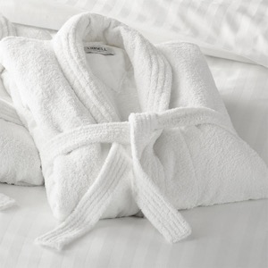 Hilton Cozy Unisex Satin Polyester Toweling Spa Robes And Slippers