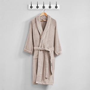 Luxury Designer Bathrobe 100% Cotton Coral Fleece Robe Kimono Bathrobe Hotel