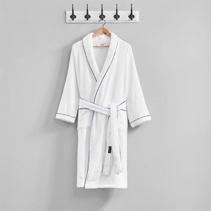 Luxury Designer Bathrobe 100% Cotton Coral Fleece Robe Kimono Bathrobe Hotel
