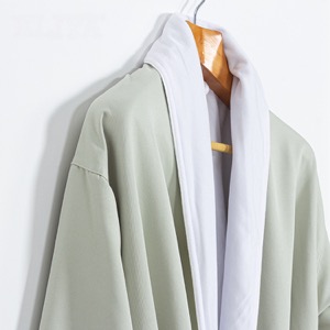 Customized Green Color Double Layer Bathrobe
