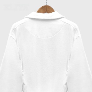 Ritz Carlton Series Logo Embroidery Velour White Bathrobe With Silver