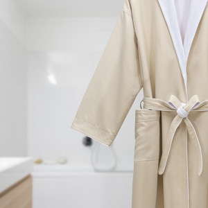 High End Double Layer Luxury Five Star Adult Brown Shawl Collar Hotel Bathrobe