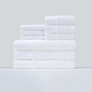 Customized Cotton Wyndham Grand Hotel Dobby Border Bath Towel Embroidered Black