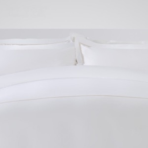 Luxury 100% Cotton Bedding Sheet Set Golden Double-Line Embroidered Duvet Cover