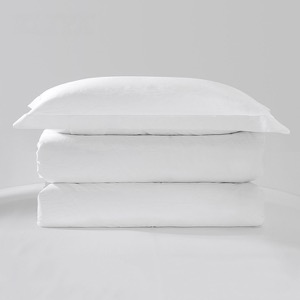 Manufacturer Wholesale Plain 6040S 100% Cotton Jacquard Water Ripple Cotton Hotel Bedding Set