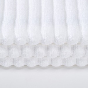 Supply Hotel Bathroom White Cotton Soft Non Slip Jacquard Floor Bath Mat