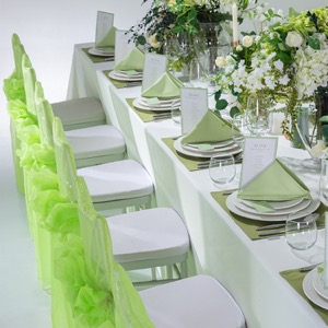 Hotel Banquet Decoration Chair Cover Mat Linen Table Runner Table Cloth