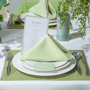 Hotel Banquet Decoration Chair Cover Mat Linen Table Runner Table Cloth
