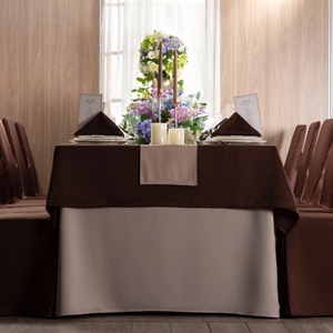 BrownTable Cloth Round Rectangle Square 100% Polyester Table Cloth Tablecloth for Wedding Party