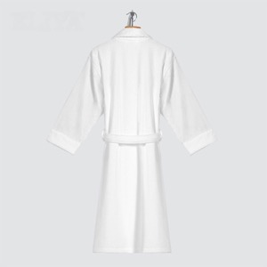 White Hotel Bath Robe Cotton Towel Bathrobe Slippers Set Unisex Bathrobe