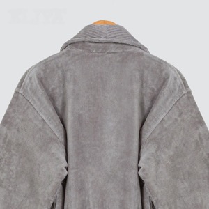 Hooded Terry Cloth Robes Women Plaid Pattern Bathrobe Robe 2023 Men's Sleepwear 100% Cotton Hotel Bathrobe