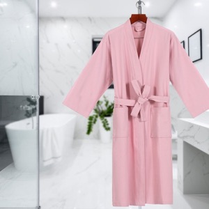 wholesale plain bathrobe pink waffle bathrobe couple pajamas men's nightwear hotel spa robe