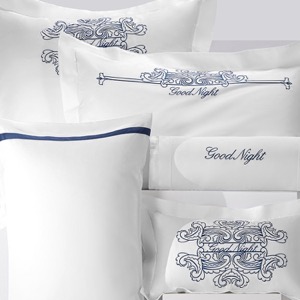 Blue Embroidery 100% Cotton Hotel Bedding Set logo Luxury 5 Star Hotel Bed Sheet Set Wholesale