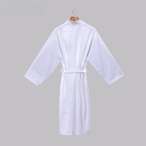 Highly absorbent bathrobes 100% cotton white terry with good durability
