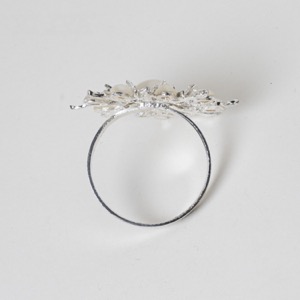 Pearl Sunflower Elegant Napkin Rings
